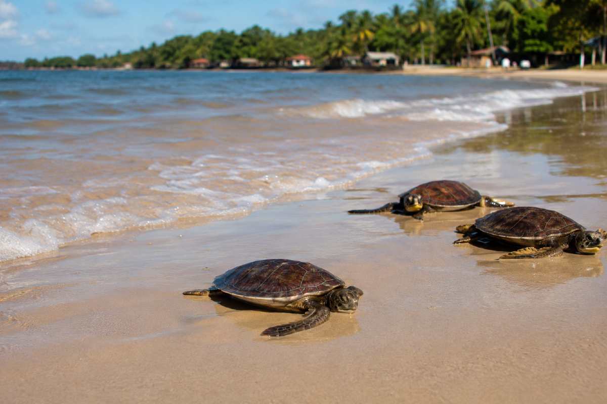 Schildpadden spotten in Galibi